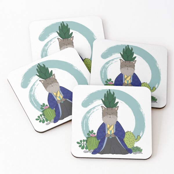 Item preview, Zen cats - Succulent - Blue designed and sold by debuneko.