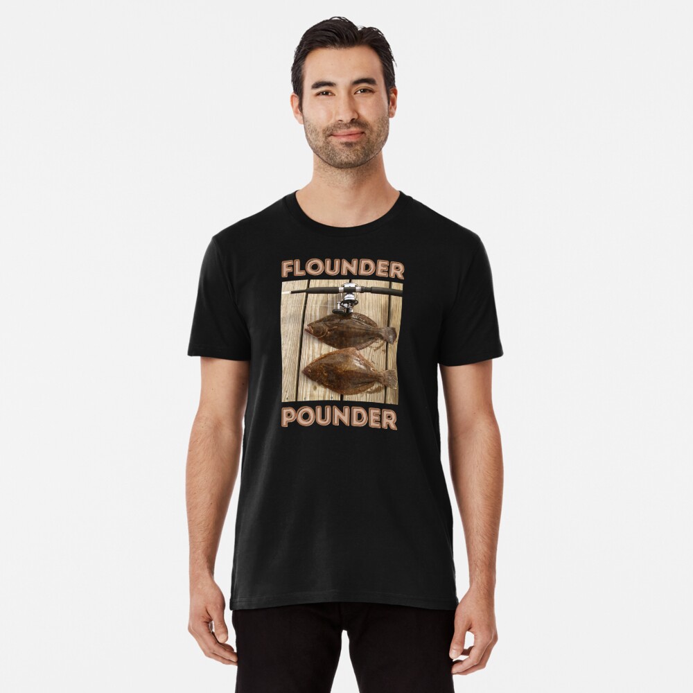 Flounder Pounder Fluke Fishing Rod Fat Fish Funny | Art Print