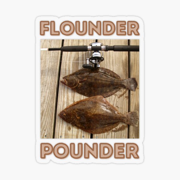 Flounder Pounder Fluke Fishing Rod Fat Fish Funny | Art Print