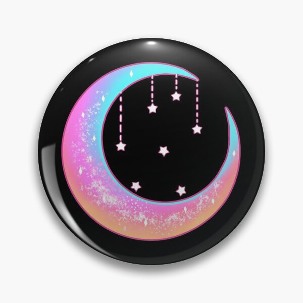 Item preview, Pastel Rainbow Crescent Moon with stars designed and sold by GirlClanCo.