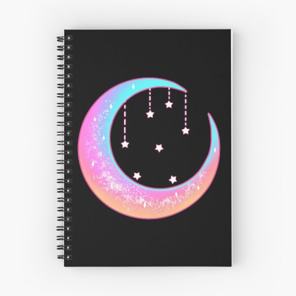 Item preview, Pastel Rainbow Crescent Moon with stars designed and sold by GirlClanCo.