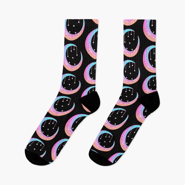 Item preview, Pastel Rainbow Crescent Moon with stars designed and sold by GirlClanCo.