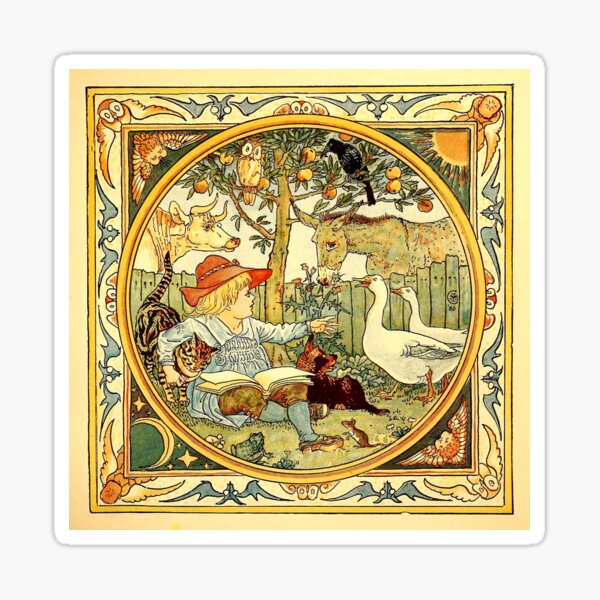 Walter Crane British artist (1845-1915) Sticker