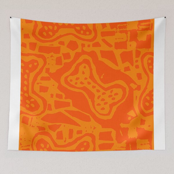 Item preview, cool orange abstract desing designed and sold by KnitNknot.