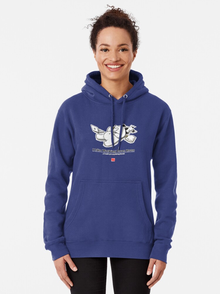Alternate view of I Like Working From Home Pullover Hoodie