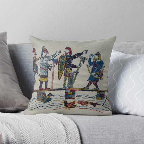 On the bridge Throw Pillow