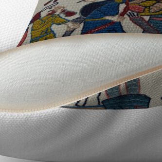 Alternate view of Riders and walkers Throw Pillow