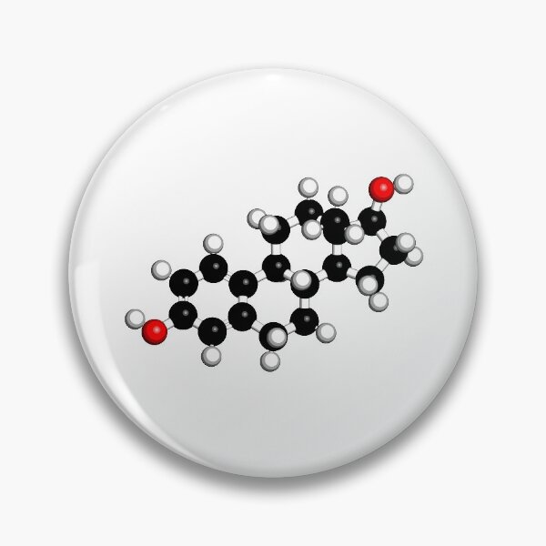 Item preview, Estradiol (estrogen) female sex hormone molecule designed and sold by molekuul.