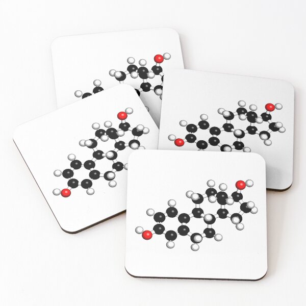 Item preview, Estradiol (estrogen) female sex hormone molecule designed and sold by molekuul.