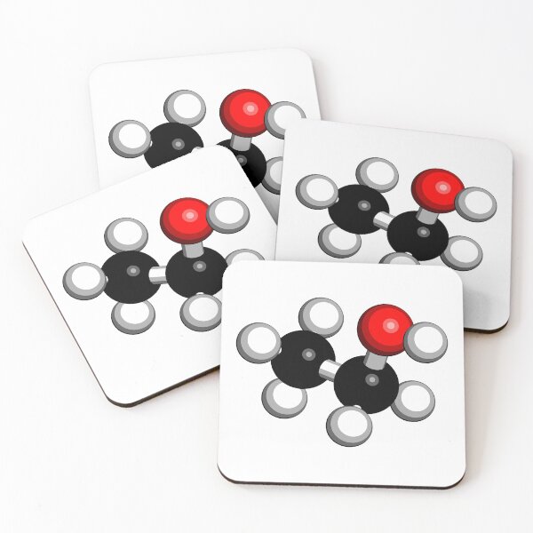 Item preview, Alcohol (ethanol, ethyl alcohol) molecule, chemical structure designed and sold by molekuul.