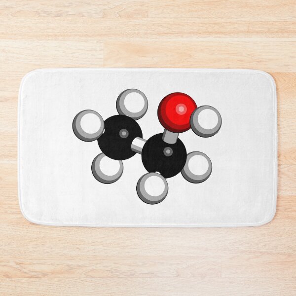 Item preview, Alcohol (ethanol, ethyl alcohol) molecule, chemical structure designed and sold by molekuul.