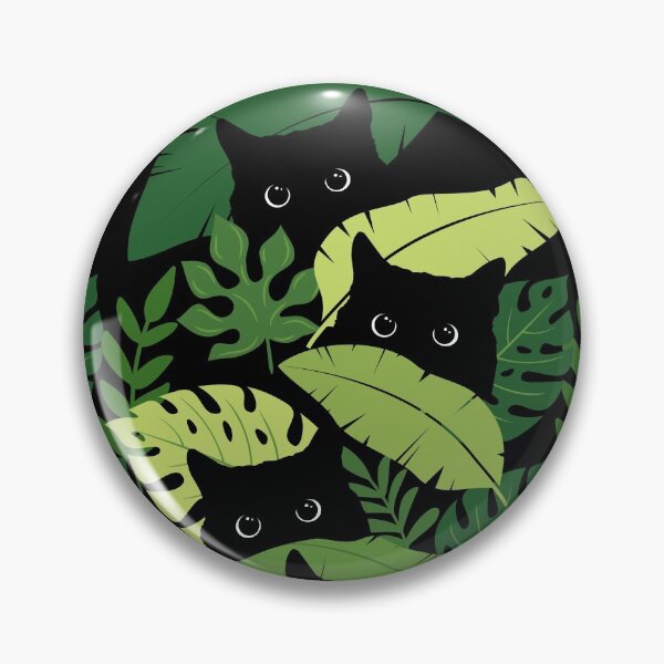 Item preview, Black Cats Peeking From Tropical Leaves Floral designed and sold by nameonshirt.