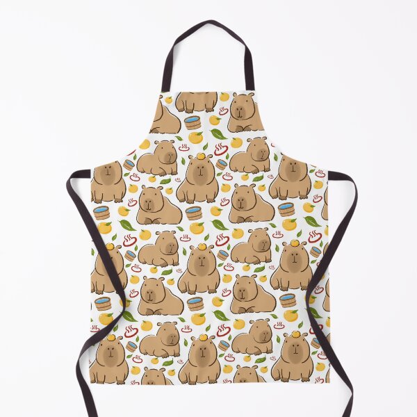 Item preview, Capybara yuzu onzen bath pattern designed and sold by KapiCapybara.