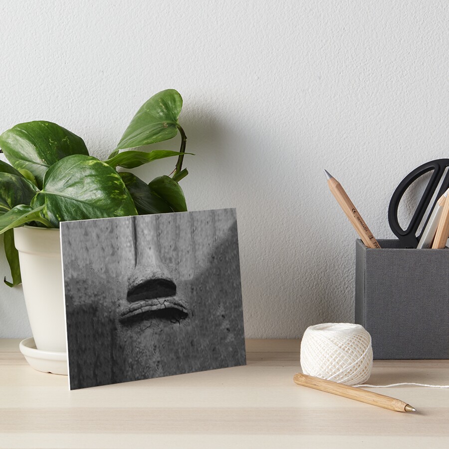 " Moyai ( Easter Island Head) Mask. Dum Dum Give Me Gum!!! " Art Board