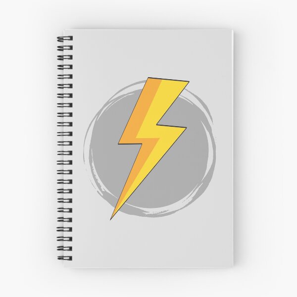 Item preview, Yellow Lightning Bolt With A Circular Grey Background designed and sold by Y-STUDIOS.