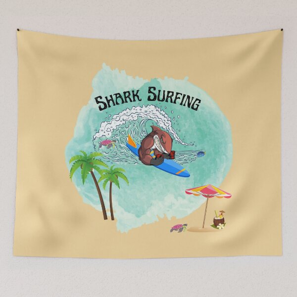 Item preview, SHARK SURFING, SURFER designed and sold by passiveink.