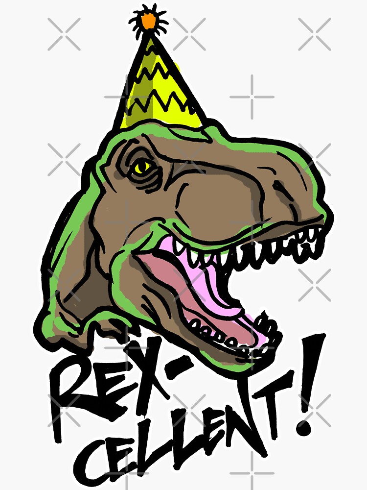 Rex-Cellent Dinosaur Theme Party for Kids and Adults Tyrannosaurus by sketchNkustom
