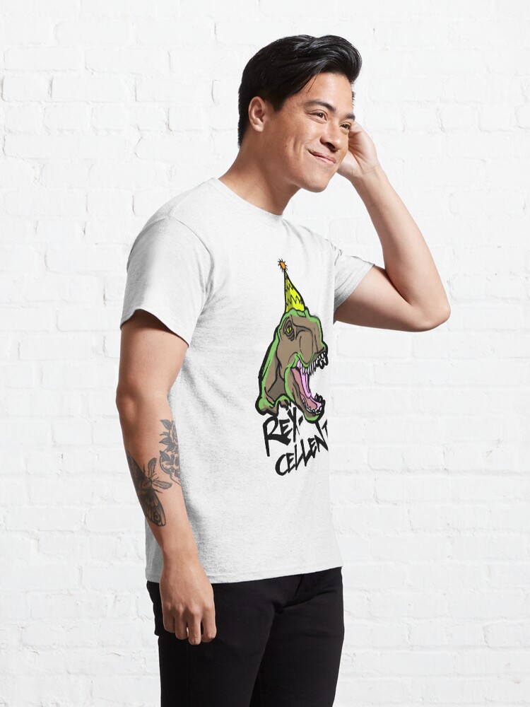 Alternate view of Rex-Cellent Dinosaur Theme Party for Kids and Adults Tyrannosaurus Classic T-Shirt