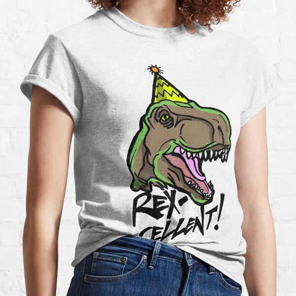 Rex-Cellent Dinosaur Theme Party for Kids and Adults Tyrannosaurus Classic T-Shirt