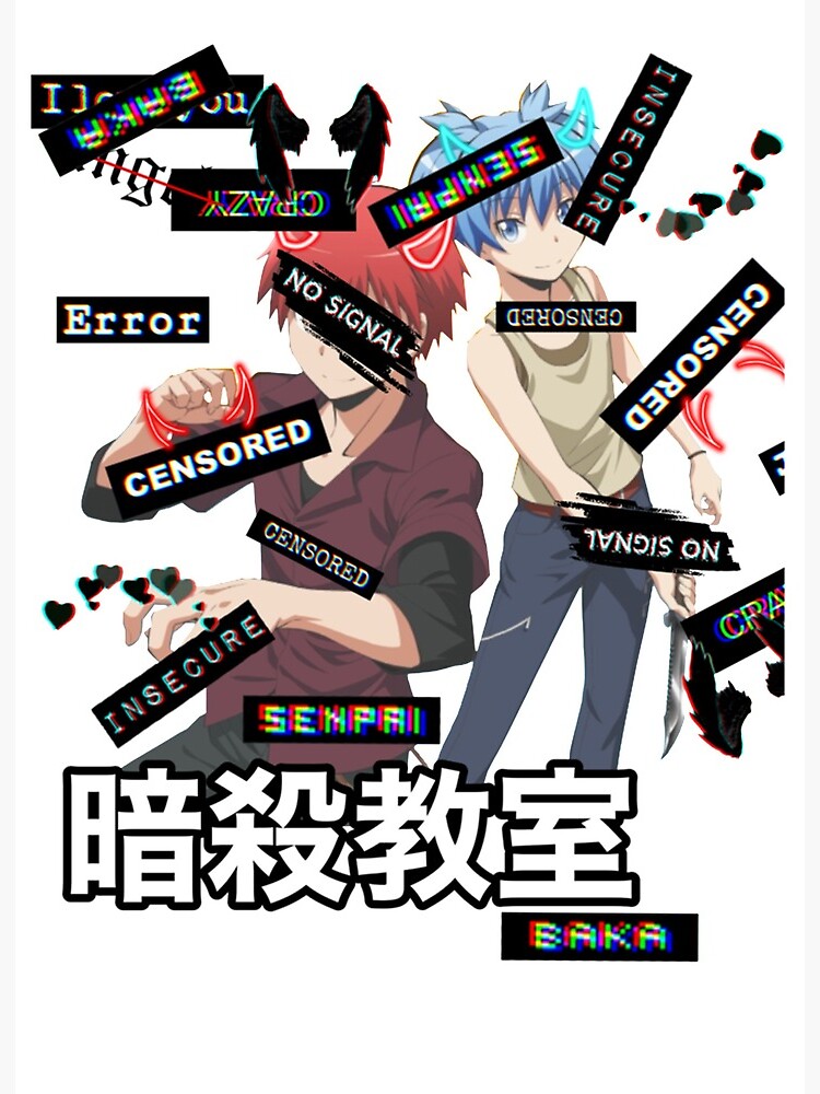 karma akabane and nagisa shiota karma with nagisa t shirt fanart anime assassination classroom koro karma akabane and nagisa shiota karma with nagisa t shirt fanart anime assassination classroom koro