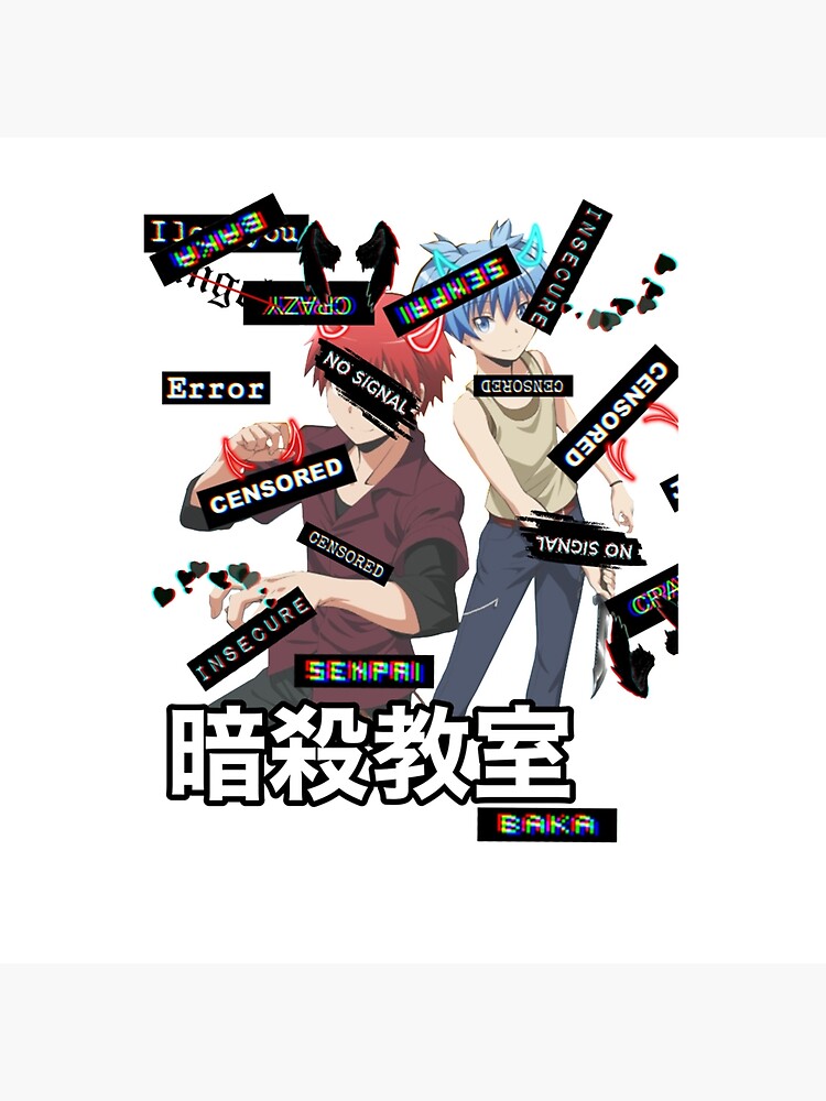 "karma akabane and nagisa shiota karma with nagisa t shirt fanart anime