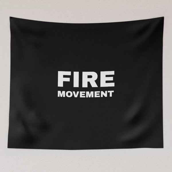 Item preview, Fire Movement - white text on black designed and sold by katiekendall.