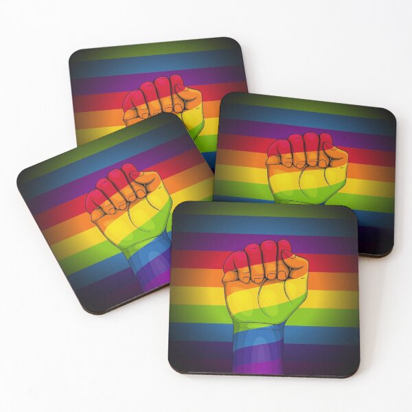 Item preview, Gay Pride Rainbow Fist designed and sold by pugmom4.