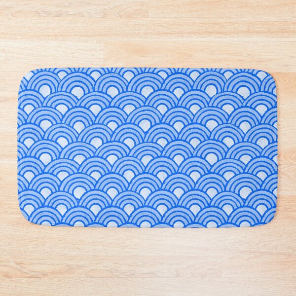Item preview, Abstract Blue Artistic Minimal Scales Pattern designed and sold by RelatableTexts.