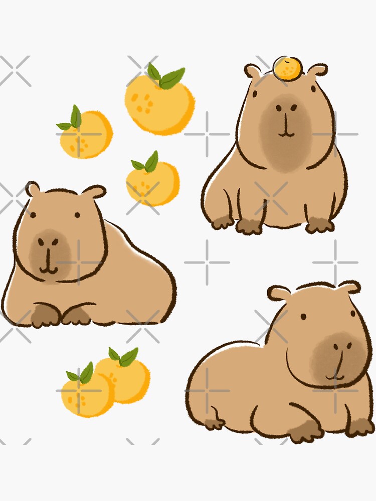 Cartoon Capybara Stickers, Laptop Stickers Kids