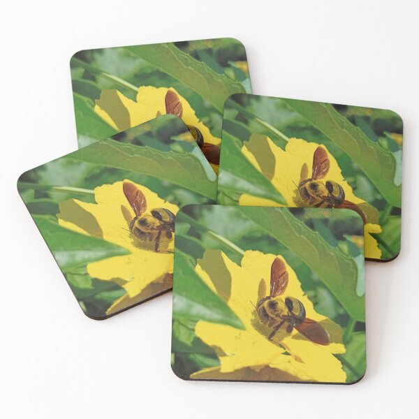 Item preview, Bee Pollinating Flowers  designed and sold by Luxxe87.