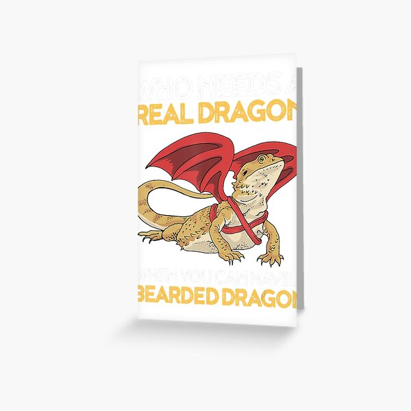Bearded Dragon Real Little Dragon Greeting Card