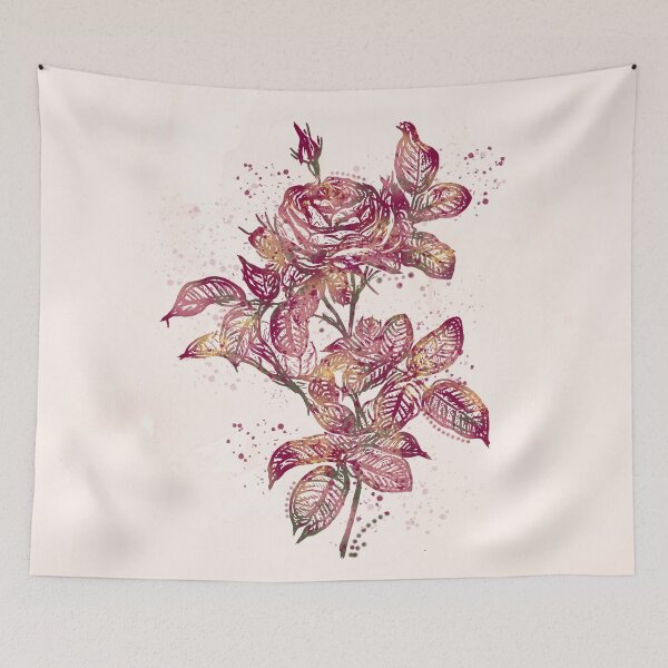 Item preview, Rose Line Art Ink Splash designed and sold by PrintInks.