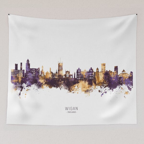 Item preview, Wigan England Skyline designed and sold by ArtPrints.