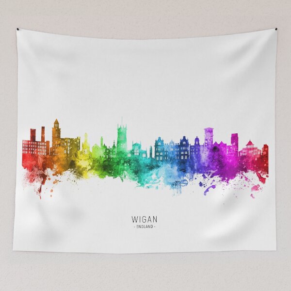 Item preview, Wigan England Skyline designed and sold by ArtPrints.