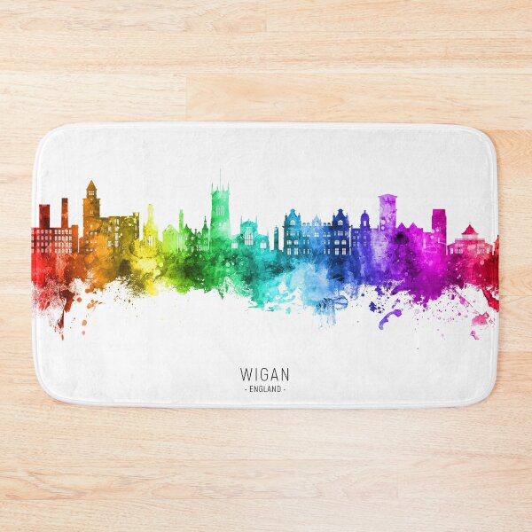 Item preview, Wigan England Skyline designed and sold by ArtPrints.