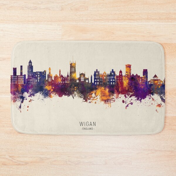 Item preview, Wigan England Skyline designed and sold by ArtPrints.