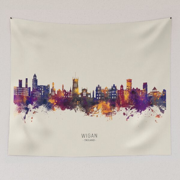Item preview, Wigan England Skyline designed and sold by ArtPrints.