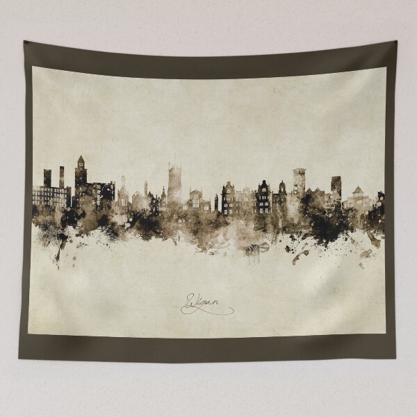 Item preview, Wigan England Skyline designed and sold by ArtPrints.