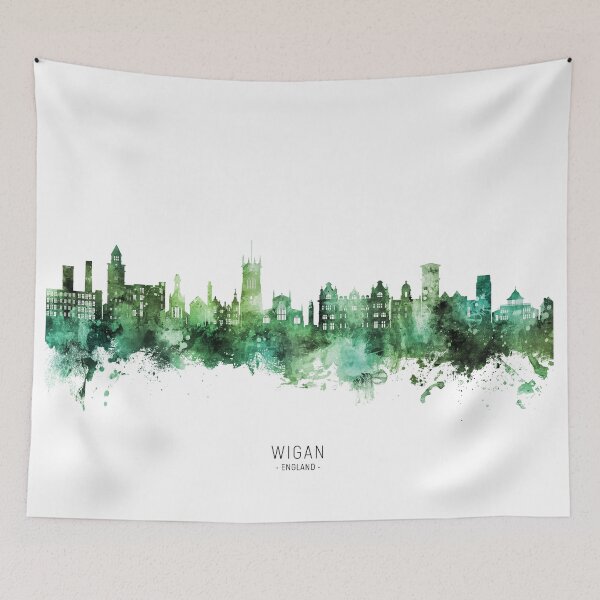 Item preview, Wigan England Skyline designed and sold by ArtPrints.