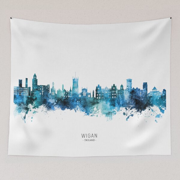 Item preview, Wigan England Skyline designed and sold by ArtPrints.