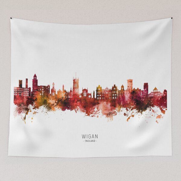 Item preview, Wigan England Skyline designed and sold by ArtPrints.