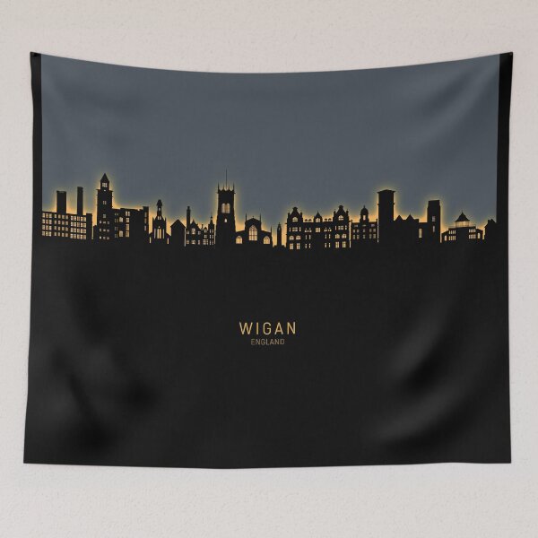 Item preview, Wigan England Skyline designed and sold by ArtPrints.