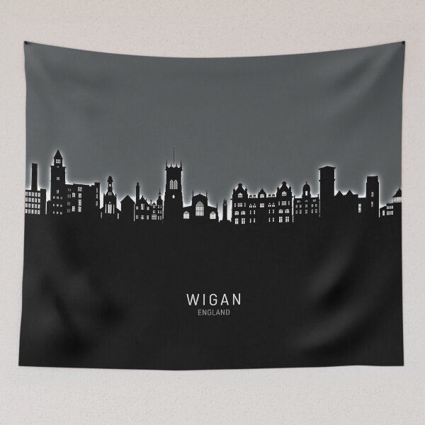 Item preview, Wigan England Skyline designed and sold by ArtPrints.