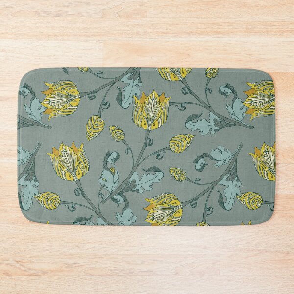 Item preview, Spring Tulips - Yellow on Seafoam designed and sold by Sandee ..