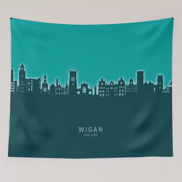 Item preview, Wigan England Skyline designed and sold by ArtPrints.