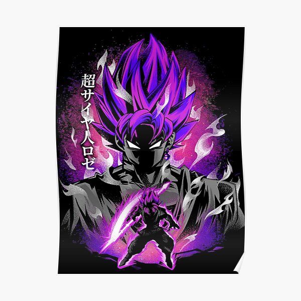 Artwork] Super Saiyan Rose Goku Black Neon Illustration by me! : r/dbz