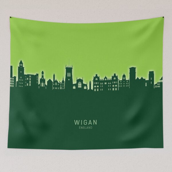 Item preview, Wigan England Skyline designed and sold by ArtPrints.