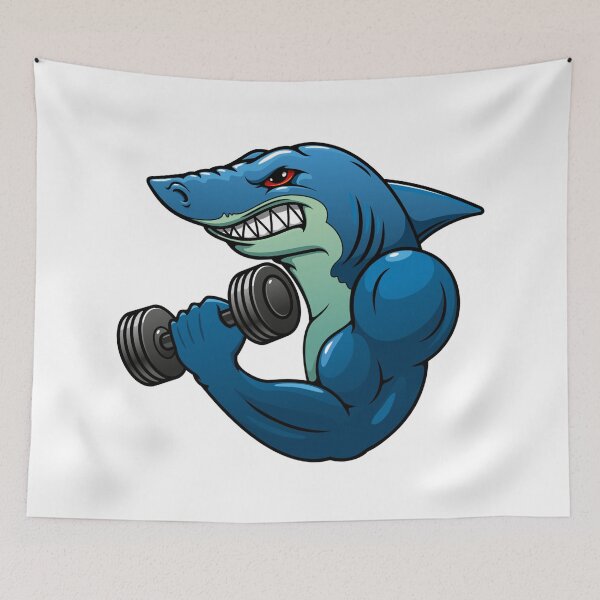 Item preview, Shark Dumbbell Exercise Workout Fitness designed and sold by treasure-crafts.