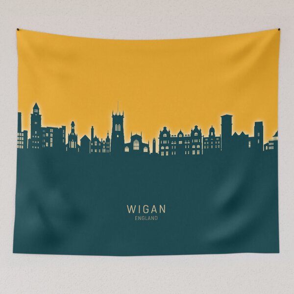 Item preview, Wigan England Skyline designed and sold by ArtPrints.
