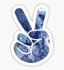 Blaues Friedenszeichen Sticker